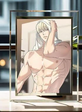 背光backlight二次元周边定制水晶玻璃相框桌面摆件卧室房间摆台