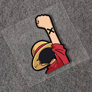 一件汽车贴纸卡通路飞Zoro背个性化创意封面画痕贴纸防水装饰贴纸