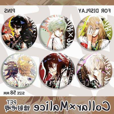 Collar×Malice白石景之笹冢尊柳爱时徽章镭射反光吧唧马口铁胸章