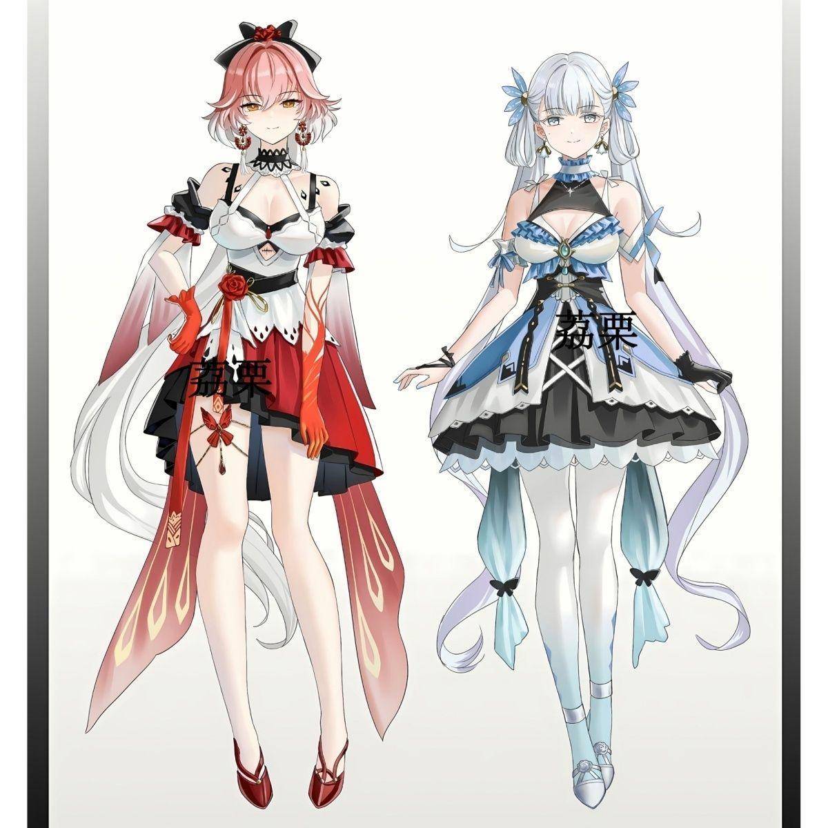 鸣潮:今汐长离师徒新衣装盖饭二次元游戏立牌桌面摆件装饰收藏品