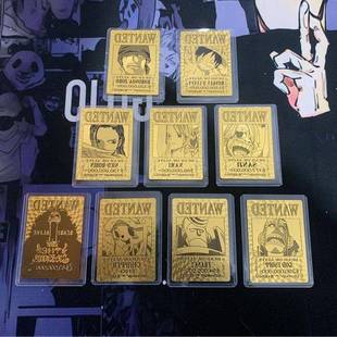 海贼王通缉悬赏令海报鲁夫索隆纪念卡小卡纪念海报收藏币礼物动漫