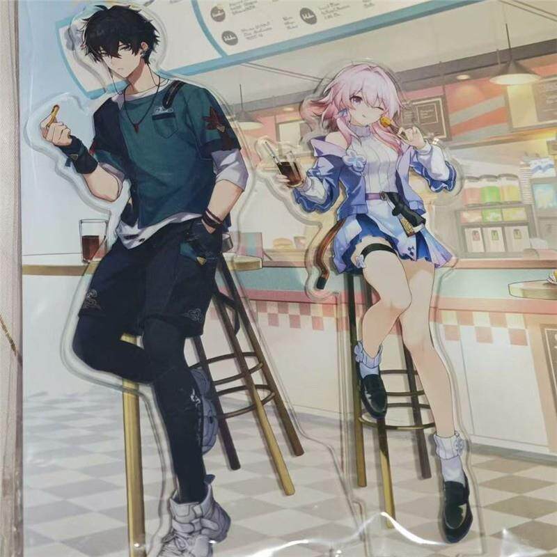 崩坏星穹铁道马来西亚东南亚餐厅联动三月七x丹恒立牌原袋