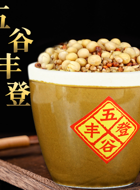 五谷丰登陶瓷缸摆件五谷杂粮乔迁新居入宅仪式用品客厅酒柜装饰品