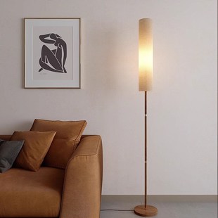 钟帅侘寂风落地灯客厅沙发旁卧室床头灯中古风复古民宿酒店立式灯