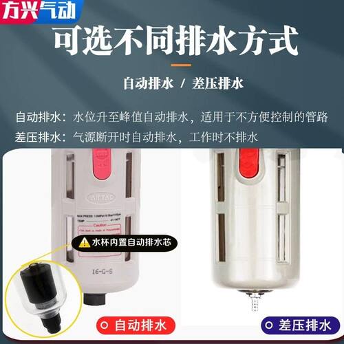 气源处理器气动油水分离器气泵空气过滤器BF2000/BF3000/BF4000