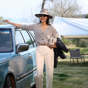 COLIN WANGCOLIN JEANS系列|奢牌同源斜纹棉复古水洗显瘦牛仔裤