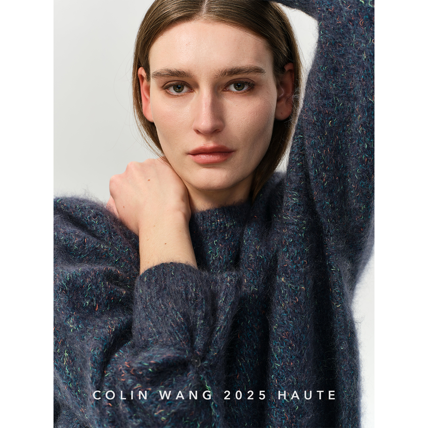 COLINWANG-圣诞夜前奏|内蒙山羊绒花纱拉绒节日氛围感休闲针织衫