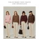 COLIN JEANS系列 奢牌质感羊毛丹宁法式 COLINWANG 白色微喇牛仔裤
