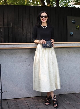 COLIN WANG-惬意的咏叹调|C*ANEL原厂30mm重磅真丝极简圆领衬衫