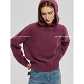 澳洲进口羊毛休闲松弛设计感连帽针织衫 COLIN WANG山止川行