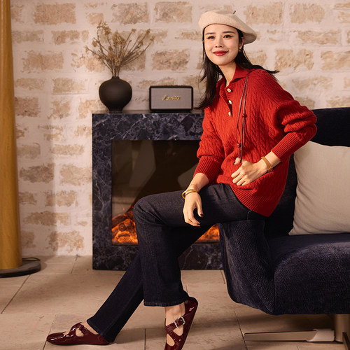 COLIN WANGCOLIN JEANS系列|土耳其进口弹力丹宁九分微喇牛仔裤