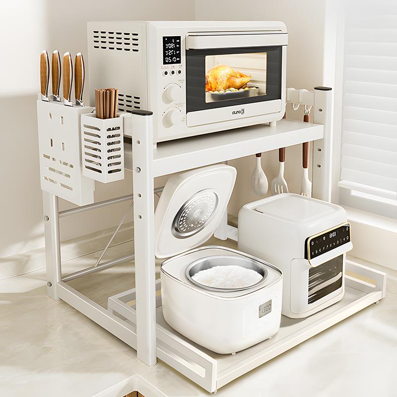 厨房微波炉置物架多功能家用台面烤箱支架空气炸锅电饭煲收纳架子