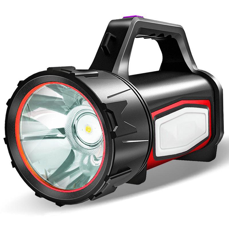 手电筒USB充电户外远射手提探照灯应急氙气多功能家用大容量