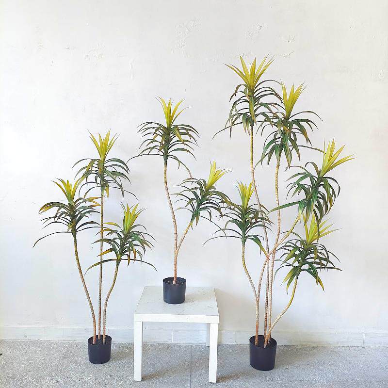 常青仿真植物装饰假绿植盆栽摆件软装新款仿真狭叶龙舌兰丝兰树
