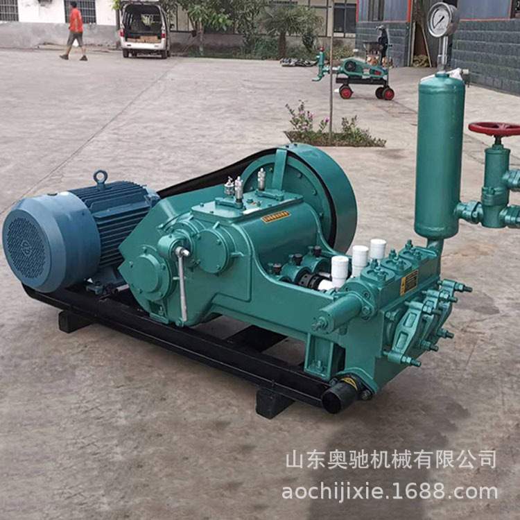BW320型泥浆泵 卧式三缸往复单作用柱塞泵 大排量矿用三缸注浆机