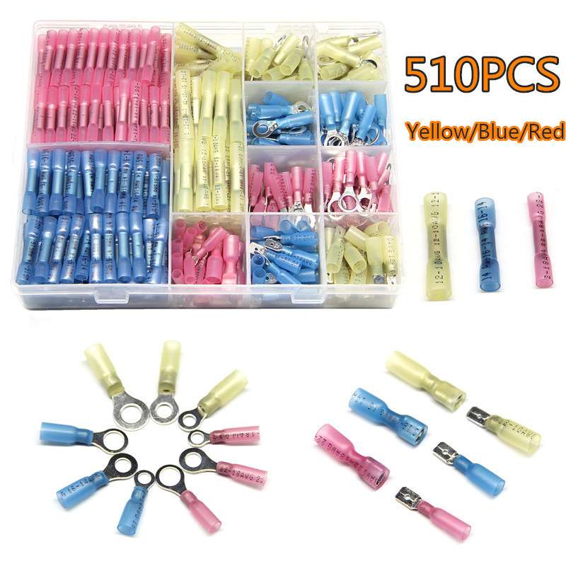 热缩防水接线端子组合 510PCS热缩端子套装  EBAY爆款