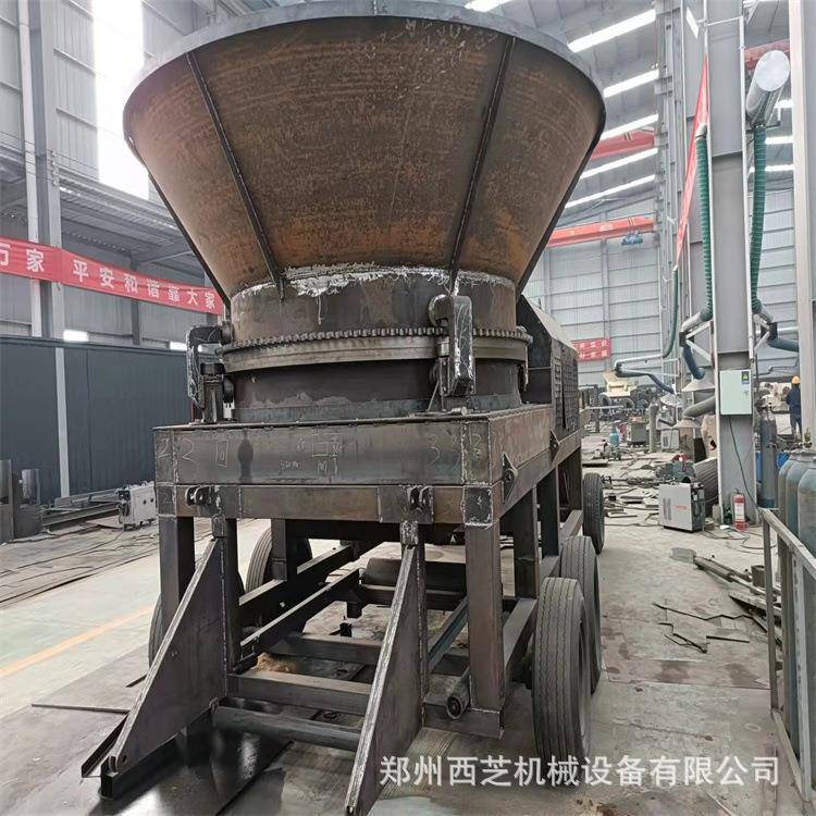 圆盘树根破碎机移动树墩木托架综合粉碎机木墩树桩转盘粉碎机