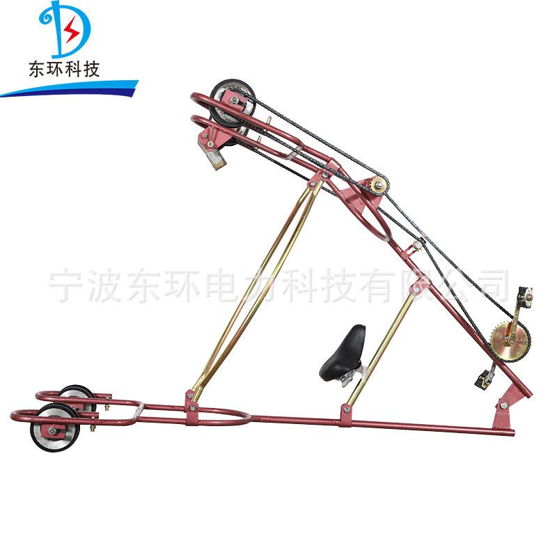 导线飞车自行车式简易手拉折叠脚踏框式线路检查车电力检修飞车