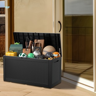 Waterproof Rattan 110 GAllon Versatile Outdoor Storage Box