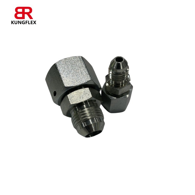 美制JIC外螺纹74°外锥/公制内螺纹24°外锥直通 2JC 2JD接头