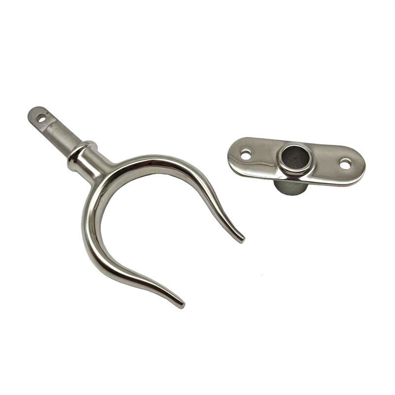 6寸不锈钢316救生艇游艇桨叉 船桨支架 划桨座 船桨配件