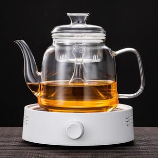 耐高温玻璃电陶炉养生茶壶蒸汽煮茶壶蒸茶壶煮茶器黑茶壶家用套装