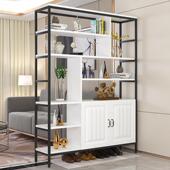 客厅入口柜双面屏风落地铁质储物架简约现代隔断小公寓展示架