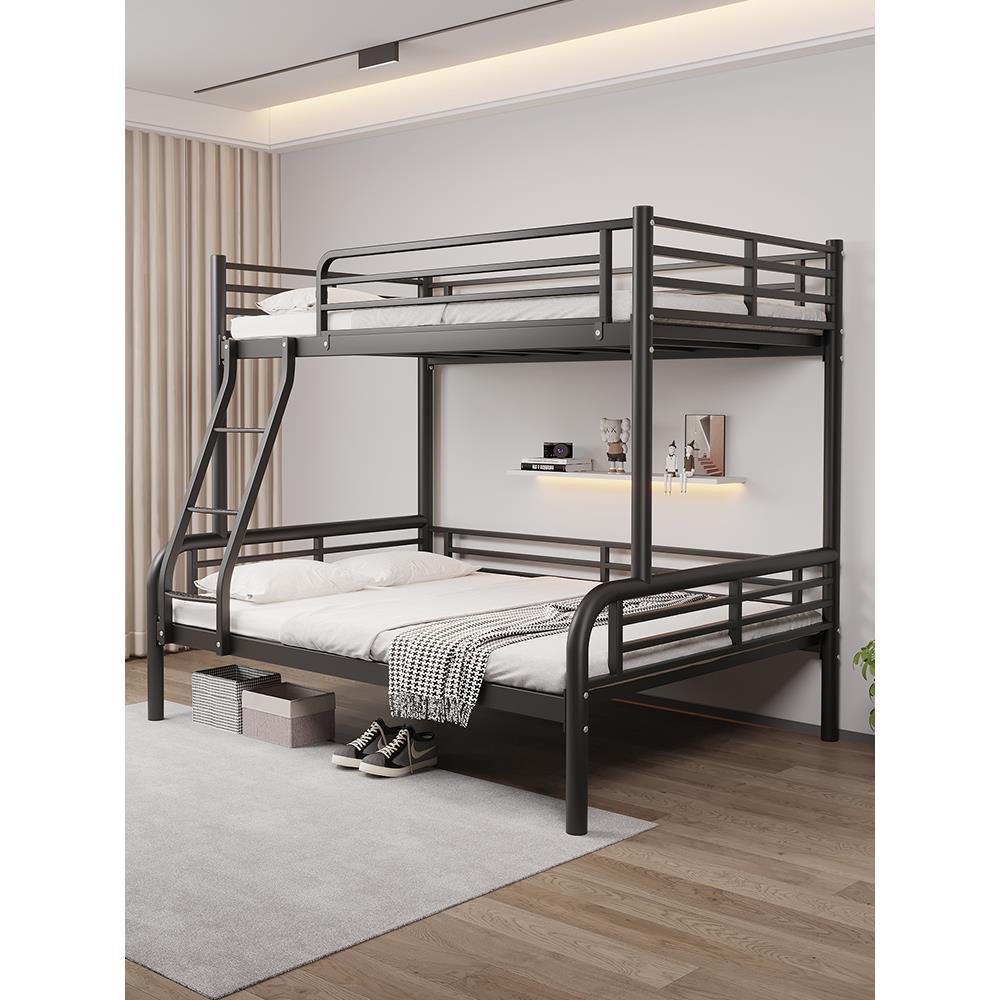 上下床双层床家用铁艺高低床宿舍上下铺铁架床加固铁床加厚子母床