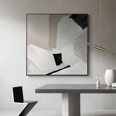 美森映象现代简约抽象装饰画客厅画玄关壁画墙画设计师挂画正方形