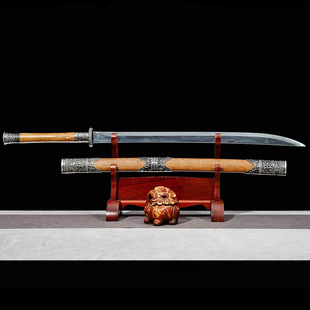 绣春刀一体锰钢唐横刀雁翎刀长双手刀户外把玩练习家居摆件未开刃