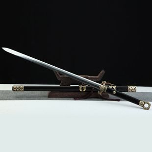 龙泉市刀剑花纹钢手工锻打八面环首唐剑一体影视宝剑冷兵器未开刃