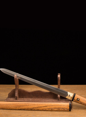 龙泉市宝剑素装花纹钢唐剑一体