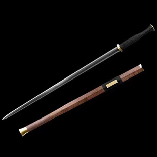 素装八面汉剑花纹钢唐剑一体防身刀剑硬剑镇宅宝剑冷兵器未开刃