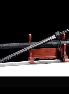 秦王剑手工一体长款古剑高锰钢