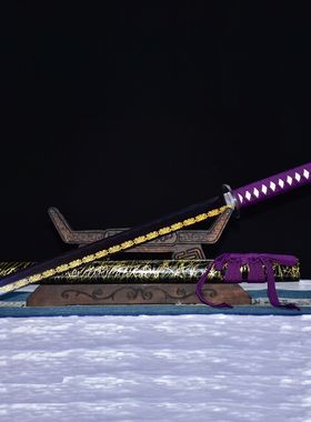 龙泉市刀剑高锰钢烤蓝武士唐横