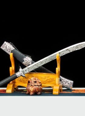 龙泉市刀剑一体高锰钢牛尾战刀