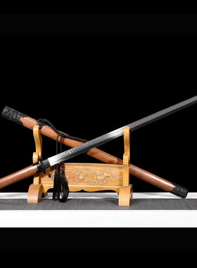 唐横刀龙泉镇宅宝剑T10钢覆土