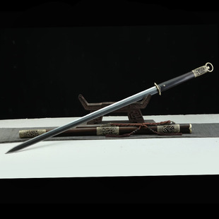 八面环首唐剑花纹钢手工锻打龙泉镇宅宝剑古风汉剑收藏摆件未开刃
