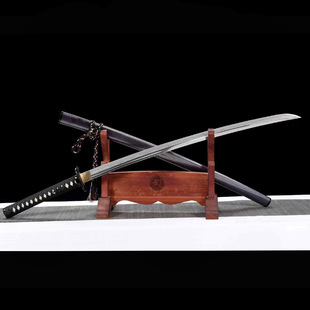 侍城武士刃煅打T10钢覆土烧日式指挥刀居合道具唐横刀收藏未开刃