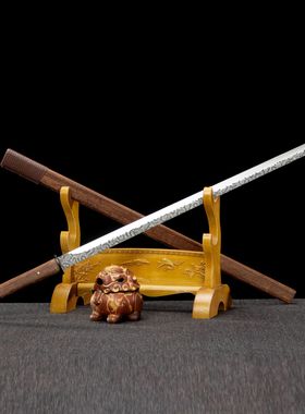 龙泉市刀剑素装唐横刀一体棍直刀