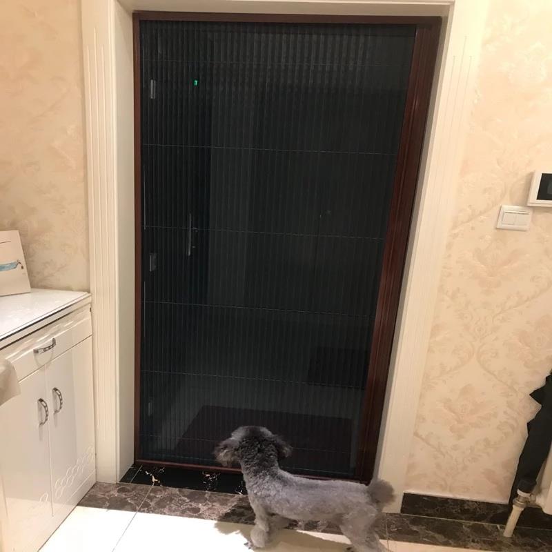 定做隐形折叠纱窗纱门防蚊虫风琴式铝合金推拉伸缩式纱门包邮