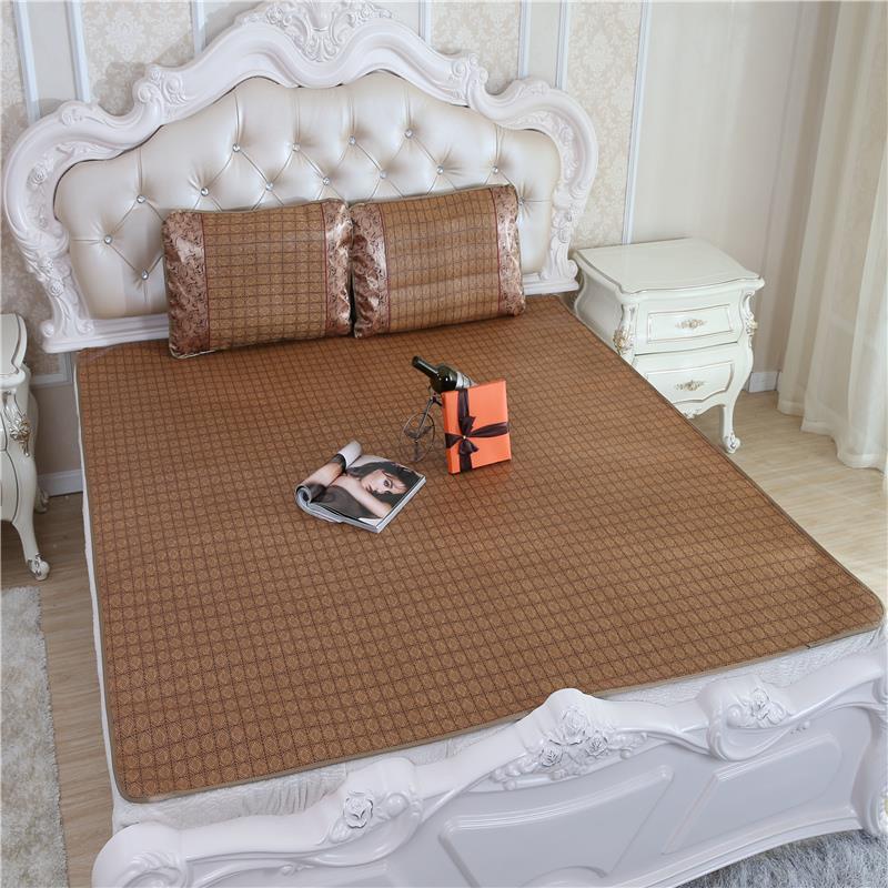 凉席可折叠藤席单人学生宿舍冰丝席子1.2米1.8m床双人1.5夏季草席