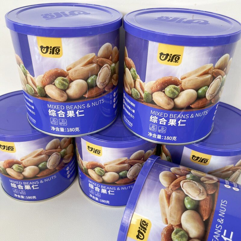 甘源综合果仁208g罐装每日豆果干货零食炒货坚果小吃混合年货零食