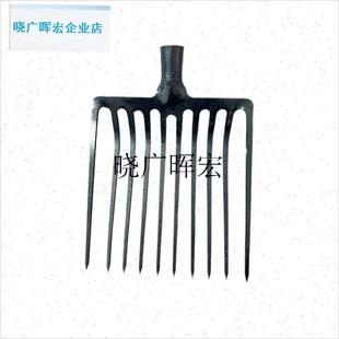 十齿钢叉加粗加厚铁叉子农用一体牛粪叉铁道O煤炭石渣子多股垃圾l