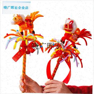 马年diy手工扭扭棒灯笼材料包旋转H小马元宵亲子活动社区礼品礼l