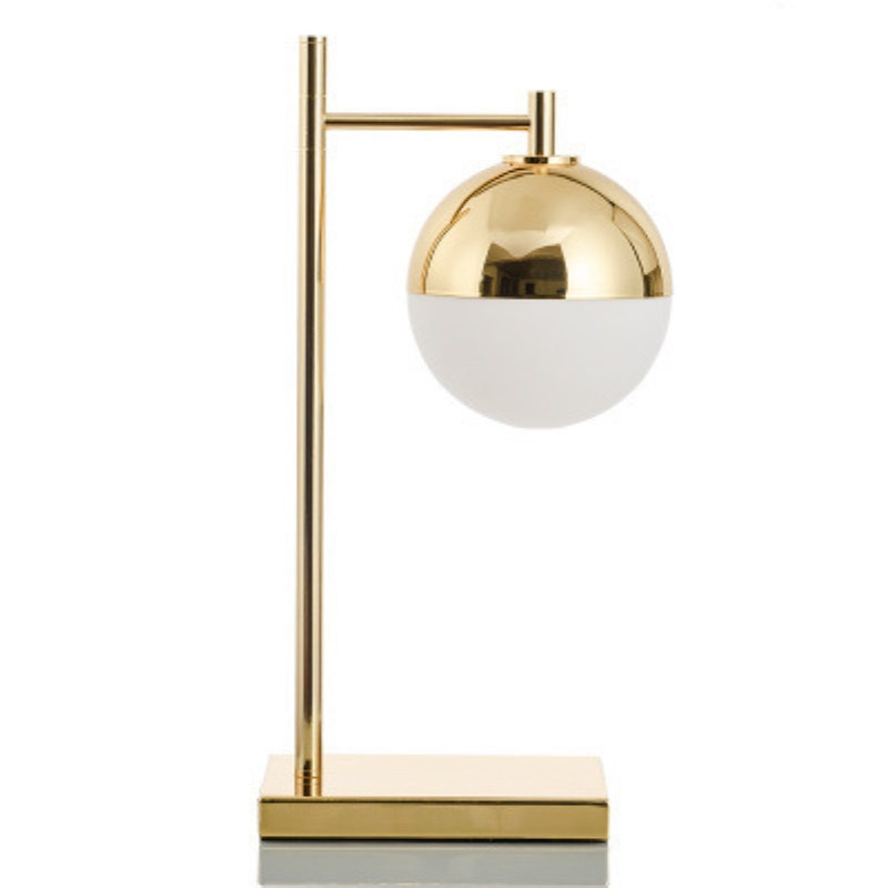 设计师后现代创意圆球金色台灯北欧样板房软装书房卧室床头台灯