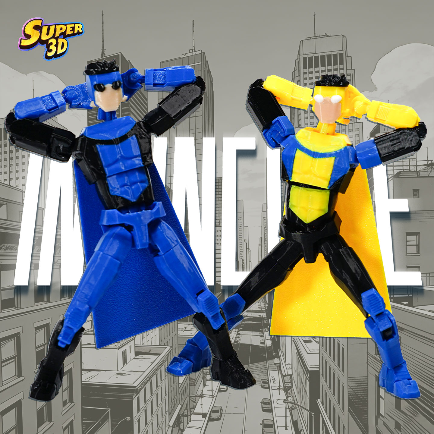 无-敌小子3D打印可动人偶手办