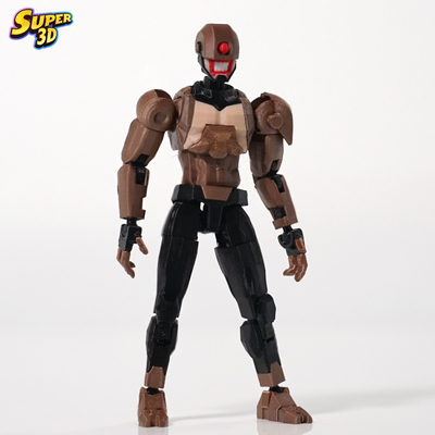 3D打印无敌少侠多关节超可动人偶玩具复生人配色手办模型摆件