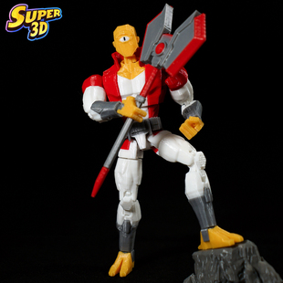 3D打印多关节可动人偶玩具少侠外星人炸弹人手办模型成品摆件