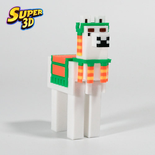 我的世界农场动物羊驼3D打印手办